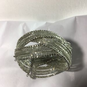Hand Beaded Vintage Cuff Bracelet